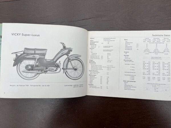 Victoria Vicky Super Luxus Onderdelen boek 1959 - Afbeelding 2