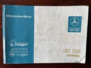 Instructie boek Mercedes L508-L608 1979