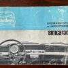Instructie boek Simca 1300 1964