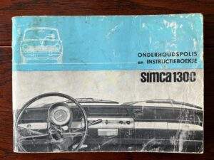 Instructie boek Simca 1300 1964