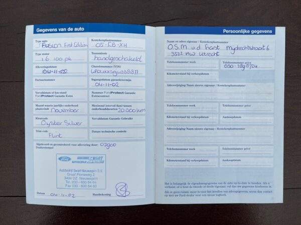 Ford gebr. Service boekje 2002 (1) - Afbeelding 2