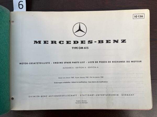 6/Mercedes OM 615 motor 1968 - Afbeelding 2