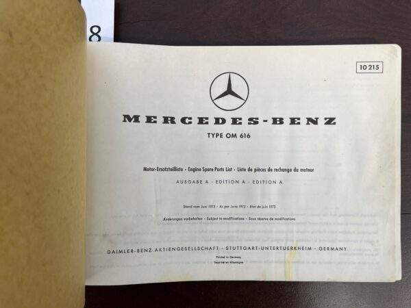 8/Mercedes OM 616 motor 1973 - Afbeelding 2