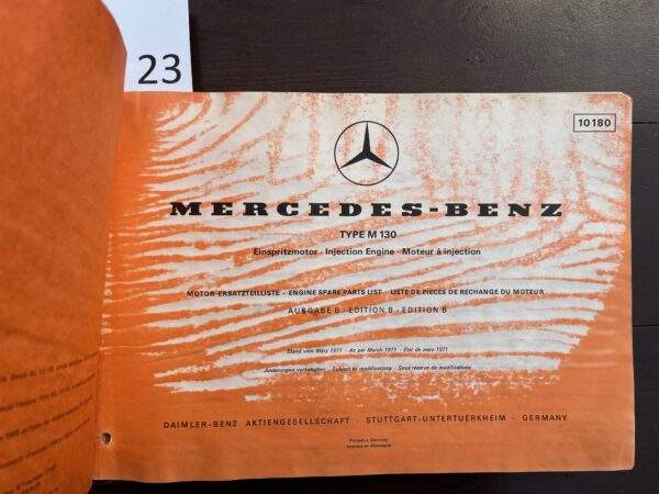23/MercedesM 130V motor 1971 - Afbeelding 2