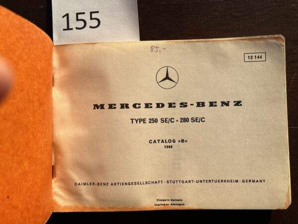 155/Mercedes 250se/280se/c onderd.1968 - Afbeelding 2