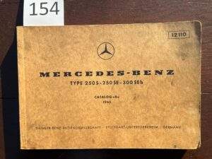 154/Mercedes 250s/300 onderdelen 1965