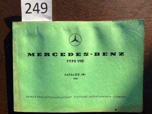 167/Mercedes 190 onderdelen 1958