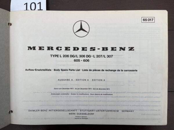 101/Mercedes L206/606 onderd. 1972 - Afbeelding 2