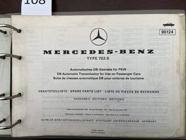 108/Mercedes 720/729 Automaat 1972 - Afbeelding 2