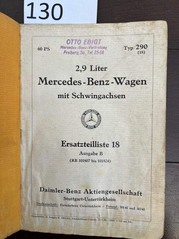 130/Mercedes 290 1934 - Afbeelding 2