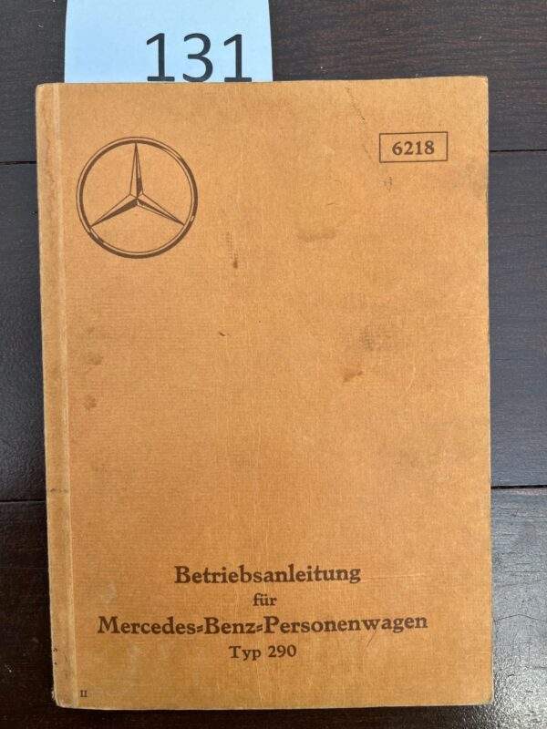 131/Mercedes 290 Instructie boekje1935