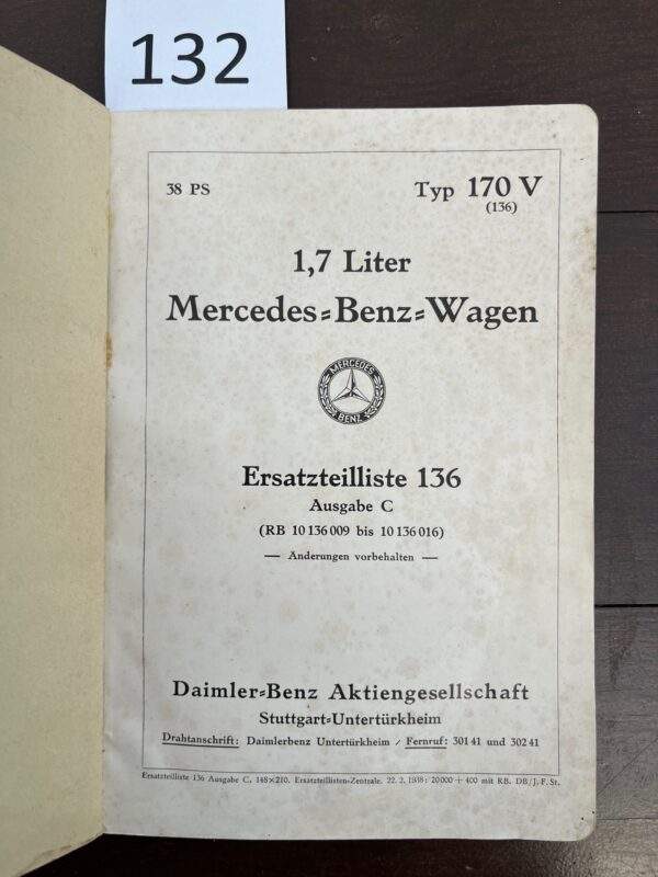 132/Mercedes 170/170v 1938 - Afbeelding 2