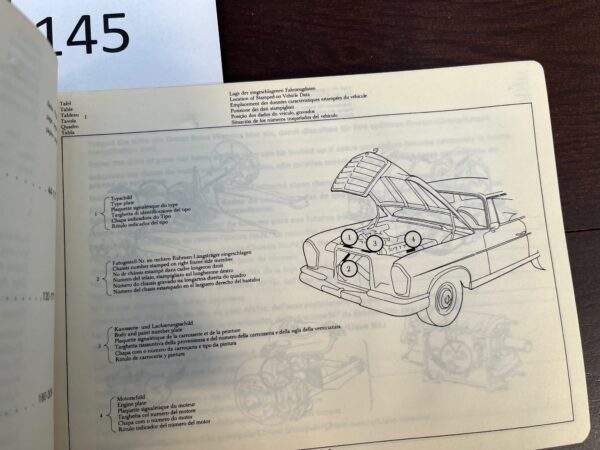 145/Mercedes 109 300 SEL  3.5 onderdelen boek. 1969 - Afbeelding 3