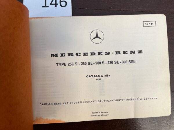 146/Mercedes 250/300 onderdelen 1968 - Afbeelding 2