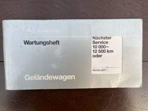 Mercedes Service  Boekje G classe 1994