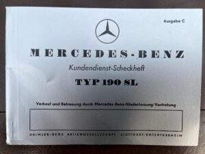 Mercedes Service Boekje 190 SL 1956 (1)