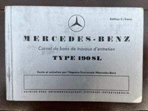 Mercedes Service  Boekje 190 SL 1956 (3)