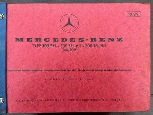 177/Mercedes 109 300sel/6.3/3.5 Onderdeelboek1970