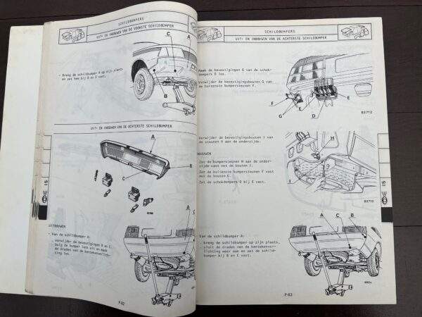 Werkplaats Rep. boek Renault Fuego M.R. 219 - Afbeelding 3