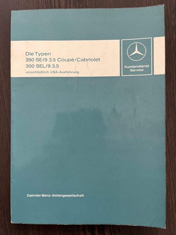 Werkpl. Handboek 280se 3.5 coup/cab.1970