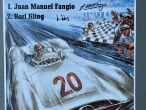 Affice Repro Oude race met rijdershandtekeningen