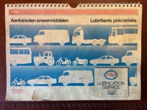 Esso Aanbevolen smeermiddelen 1990